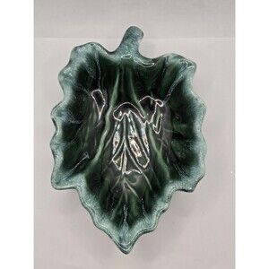 Hull Vintage Leaf Green Glazed Color Fall Christmas